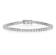 צמיד טניס מואסנייט יוקרתי לאישה בצבע כסף 925